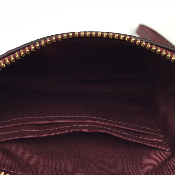 Coach Leather Metallic Cherry Corner Zip Wristlet - Picture 4 of 5